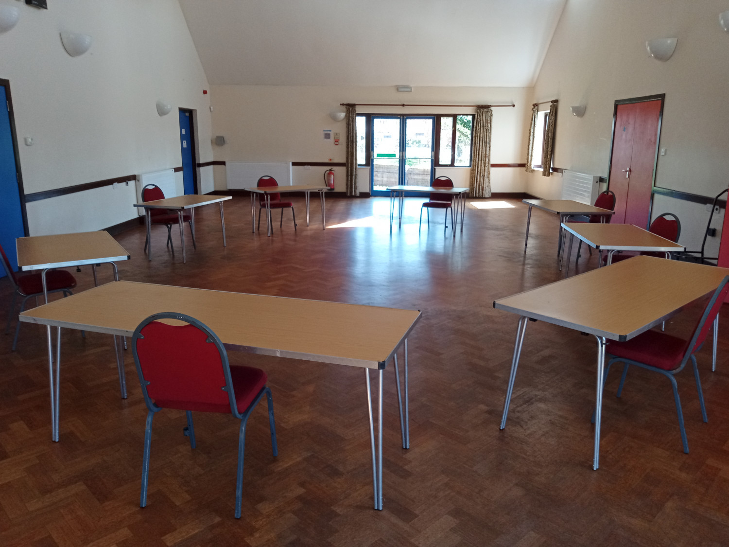 Hall with tables and chairs